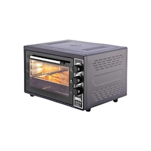 Midi Fırın Kare 38lt Ayarlanabilir Termostat 50 320 C - Saatli 0 - 90 Dk Zil 3 Kademe Hız Ayar Emaye Tepsi