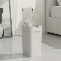 Otomatik Hareket Sensörlü Çöp Kovası, Banyo Çöp Kovası, Çocuk Odası Çöp Sepeti, Çöp Kutusu, 2 Adet 1.5 V Aa Pil, Piller Pakete Dahil Değildir 9 Litre - 15x22x32 Cm 6998