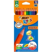 Bıc Kids Kuru Boya Kalemi, 12'li Kutu, Kıymık Oluşturmaz, Çiğnemeye Karşı Dayanıklı, Kolay Açılır 0