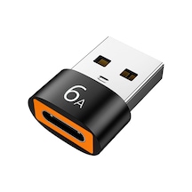 6a Tip C - Usb 3.0 Otg Adaptör Usb C Dişi - Usb Erkek Dönüştürücü, Siyah Çevirici