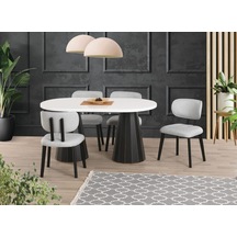 Uyar Beyaz 4 Adet Rüya Sandalye 90 160+30 Pota Açılabilir Masa Ta