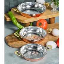 Cooker Bakır Sahan 3lü Set 14cm 16cm 18cm