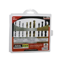 Real Özs-9007 9 Parça Matkap Ucu Seti Beton, Metal, Ahşap 5-6-8mm