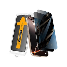 Zore İphone 13 Zore 2.5d Oliv Privacy Temperli Cam Ekran Koruyucu + Kolay Uygulama Aparatı - Siyah