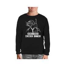 Pubg - Winner Winner Siyah Çocuk Sweatshirt Siyah