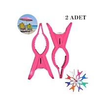 Boldy Renkli Plaj Mandalı-Şezlong Mandalı-Havlu Mandalı (2 Adet) (403803595) Beyaz Çok Renkli