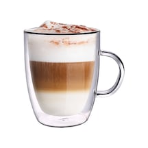 Leggno Vetro Çift Cam Kulplu Bardak 400 Ml 2'li Renkli