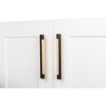 Mobilya Kulpu Mutfak Merkezi Tilki 128 Mm Altın Ve Siyah Mobilya Kulpu Mutfak Dolabı Mutfak Kapı Kulpu Kulpu Pirinç Kulpu