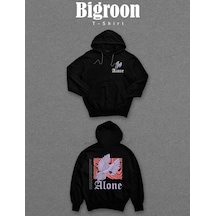 Alone Yalnız Kuş Bird Güvercin Sweatshirt Unisex Kapüşonlu Hoodie 001