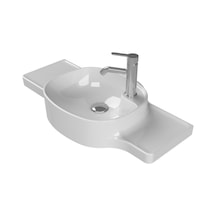 Turkuaz Seramik Cerastyle (Harmony) Mobilya Uyumlu Etajerli Lavabo 80 CM