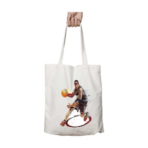 Art Hediye Allen Iverson Basketbol İki Taraf Kalıcı Yıkanabilir Okul Plaj Omuz Bez Çanta Çok Renkli