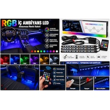 Araç İçi Ambiyans Rgb Ayak Altı Led Sese Duyarlı Animasyonlu 12 Çip. 1