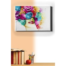Webstyle Sayılarla Boyama Seti Kasnaklı Çiçek Kadın 6 40 X 50 Cm