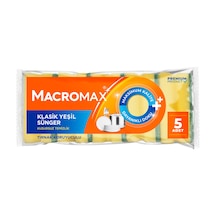 Macromax Klasik Yeşil Oluklu Sünger 5'li 2 Adet