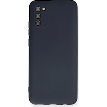 Samsung Uyumlu Galaxy A03s Kılıf Nano İçi Kadife Silikon Lacivert,