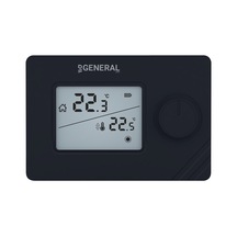 General Mitra 250 Kablolu Oda Termostatı Siyah