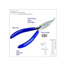 Weber 1314 Eğri Uçlu Elektronikçi K. Burun-yaylı-dişli 130  MM