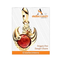 Game Of Thrones Ejderha Ateşi Charm Gümüş Kaplama