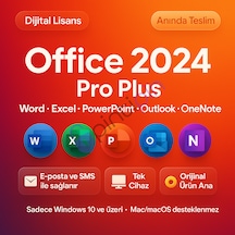 Mıcrosoft Office 2024 Pro Plus Dijital Lisans  Anahtarı