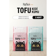 Reflex Plus Bebek Pudrası & Marsilya Sabunu Kokulu Tofu Kedi Kumu 7l X 2 Adet
