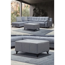 Uraz Köşe Koltuk Takımı Puflu Gri