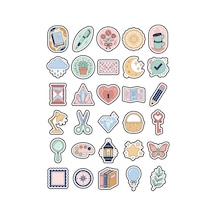 30 Adet Estetik Pastel Motivasyon Sticker Seti - Ajanda Planner Ve Laptop İçin Çok Renkli