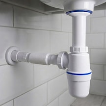 Taslı Ve Körüklü Lavabo Evye Sifonu İnox Paslanmaz Vidalı Süzgeçli Mutfak Banyo Gider Borusu Hortumu