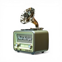 Rt-609a Nostaljik Şık Tasarım Radyo,gramafon Bluetooth Nostalji Radyo Büyük Boy