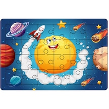 Güneş ve Gezegenler İlk Puzzlem Çocuklar İçin Eğitici-Öğretici Ahşap Oyuncak 24 Parça