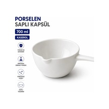 Porselen Saplı Kapsül 700 Ml Kaserol