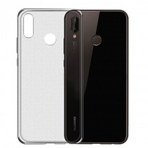 Huawei P20 Kilif Soft Silikon Seffaf-Siyah Arka Kapak 272842022