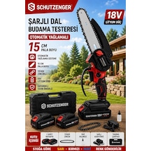 Schutzenger RN2080 Şarjlı Dal Budama Testere Otomatik Yağlama Yedek Zincir Hızar Kırmızı C7 Kalite Pro