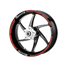 Deeb Motosiklet Jant Şeridi Racing Kırmızı Beyaz Model X N11.30025