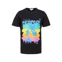 Brz Kıds Brz Kids Palmiye Baskılı Unisex Çocuk Kısa Kollu T-shirt-siyah Siyah