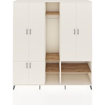 Hyperion Dolap 15 Raflı 5 Kapaklı Tek Askılı 220x44x243 Aytaşı-aytaşı/çam Aytası/atlas Çam
