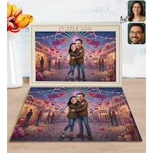 Bk Gift Kişiye Özel Sevgili Karikatürlü 1000 Parça Profesyonel Puzzle-7, 1000 Puzzle, Sevgililer Günü Hediyesi, Sevgiliye Hediye Kobitmeyencom36177 Bk