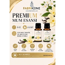 Premium Mum Esansı 5 Cc 2'li Set - Vanilya, Yasemin - Soya Wax, Parafin, Jel Wax Ve Bal Mumu Uyumlu Bkfab2vnys5 Karışık