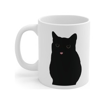 Uğursuz Kedi Baskılı Kupa Beyaz