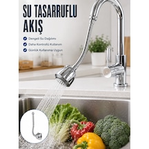 Mey İthalat Ayarlanabilir Musluk Başlığı Esnek Spiral Hortumlu Lavabo Uzatma Aparatı