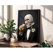 Klasik Sanat Vandalized Ahşap Siyah Çerçeveli Tablo Poster Pop Art