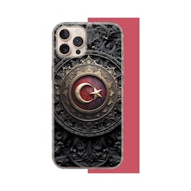 İphone 16 Pro Max Uyumlu Türk Rozet Uv Baskılı Silikon Kılıf Renkli