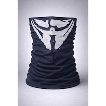 Mey İthalat Desenli Bandana Çok Amaçlı Yüz Boyunluk Bandana 4 No Siyah