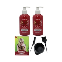 Saç Boyası Pamuk Şekeri Pembe 250ml 2ad, Saç Açıcı Ve Fluweel Saç Boya Kabı Seti