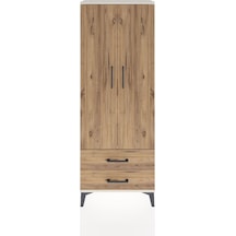 Arges Dolap 2 Raflı 2 Çekmeceli Tek Askılı 60x30x163 Aytaşı-çam Aytaşı
