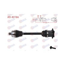 Audi A6 8e2 2.0 2000-2004 Komple Aks Sol-sag On Absli 45 Dis Uzunluk 522mm