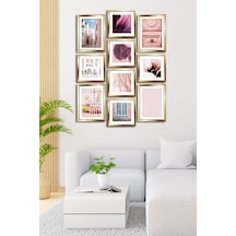 10 Parçalı Çerçeve Görünümlü Mdf Tablo Seti Flm029 Çok Renkli - 713606008 Çok Renkli