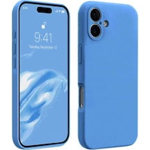 Apple iPhone  Uyumlu,  16 Plus Kılıf First Silikon - Mavi