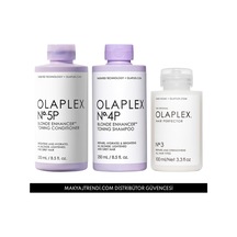 Olaplex No:4p Blonde Enhancer Şampuan 250 ML + No:5p Saç Kremi 250 ML + No:3 Hair Perfector 100 ML