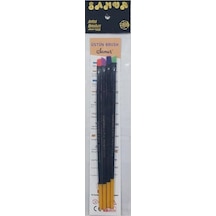4'lü Yağlı Boya Fırça Seti, El Yapımı Sentetik Akrilik Kıllı, 15 Cm Saplı, Karışık Renkli, Kedi Dili-düz Kesik-yan Kesik-bıçak Uçlu, 2.5 Mm Genişlik, No:6
