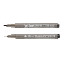 Drawing System Teknik Çizim Kalemi 2'li Set, Brush + 0.03mm